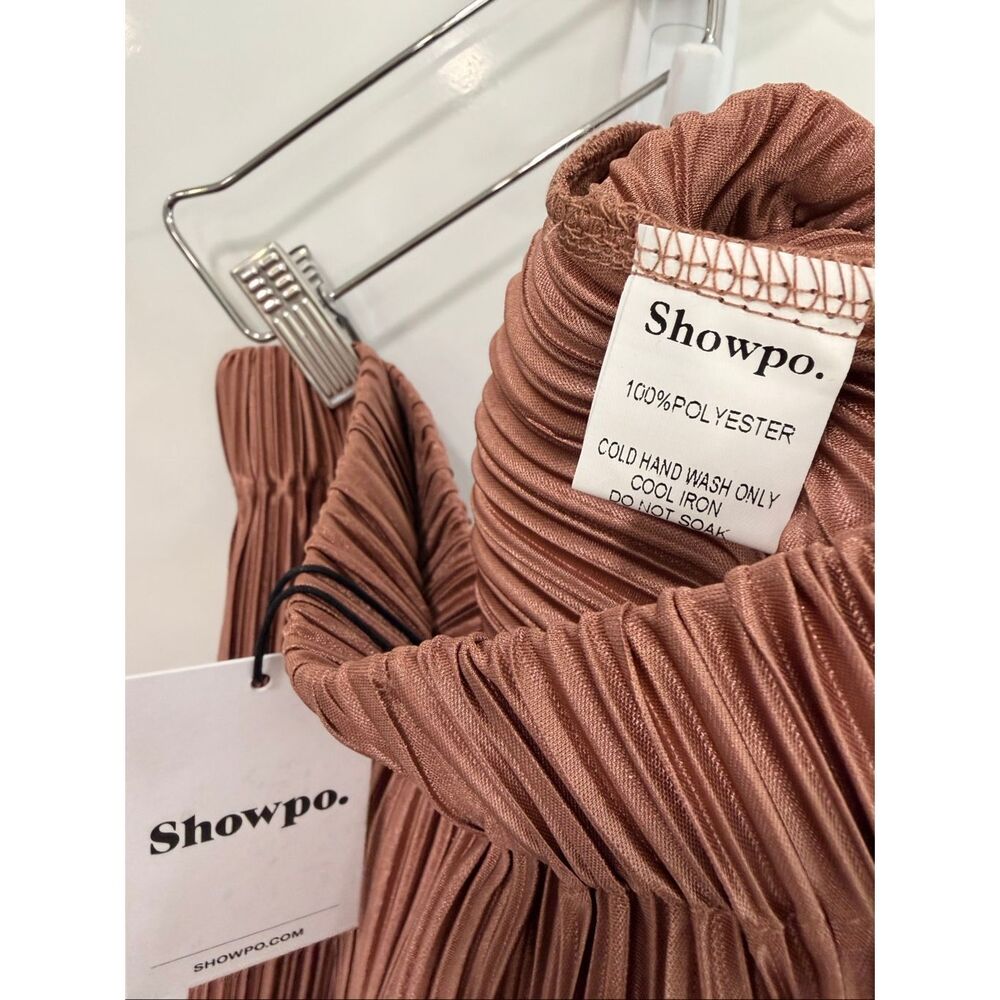 NWT‎ Showpo Aluna Plisse 2 Piece Set US 10 Brown - Picture 11 of 11